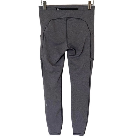 Lululemon Speed Up  Luxtreme 7/8 Tight Legging in Heathered Black, Size 6 - Picture 4 of 14
